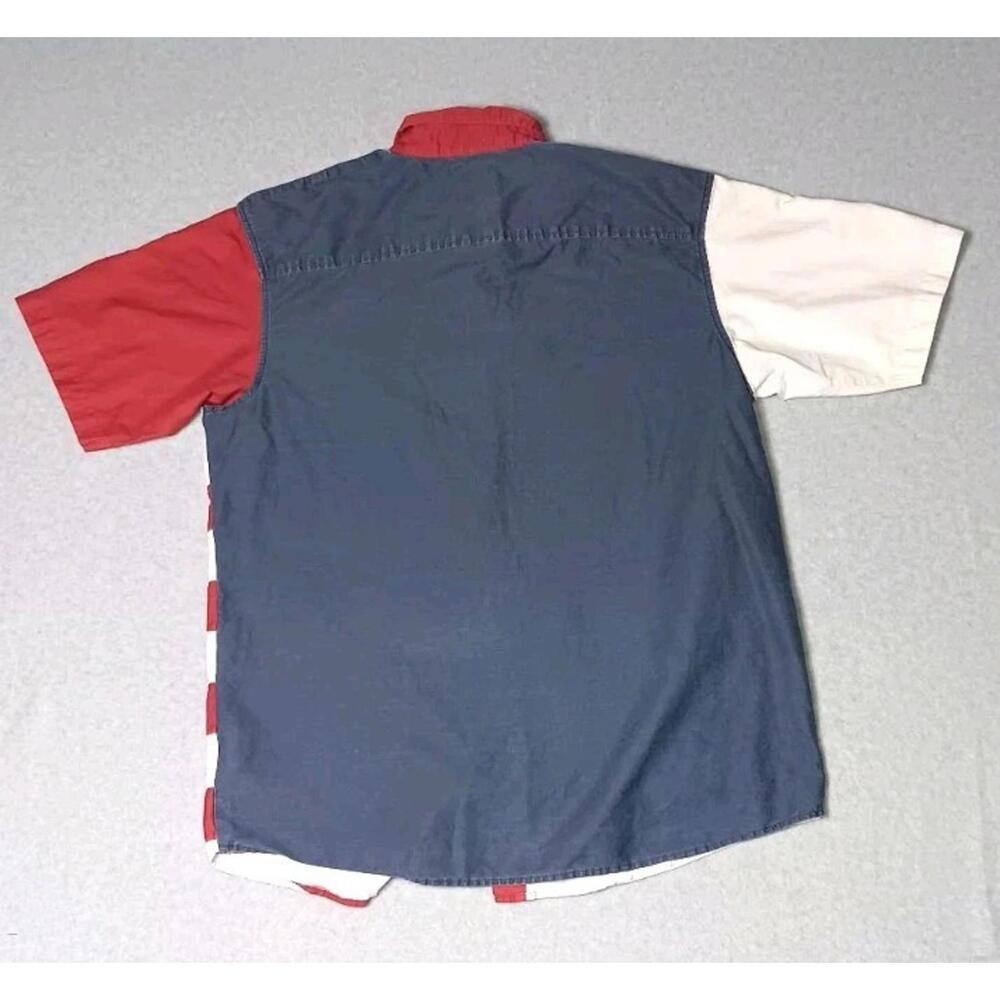 Redhead Short Sleeve Button Down Shirt Mens Size Large American Flag Patriot... - Picture 11 of 11